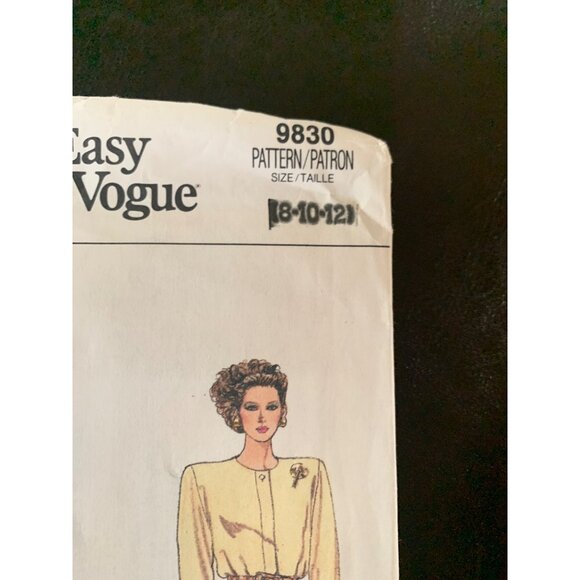 Vogue Misses Dress Sewing Pattern 9830 Size 8 10 12 - Uncut - Picture 4 of 11